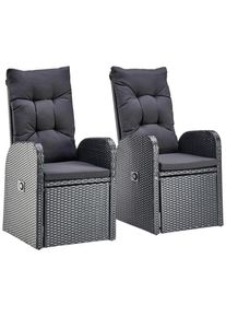 Luca Bessoni Loungesessel , Schwarz , Metall, Kunststoff , Füllung: Schaumstoff , 105x57 cm , Gartenmöbel, Loungemöbel, Lounge-sessel