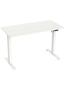 Livetastic Schreibtisch , Weiß , Metall, Holzwerkstoff , rechteckig , eckig , 60x68.8-118.5x120 cm , höhenverstellbar , Büromöbel, Schreibtische,
