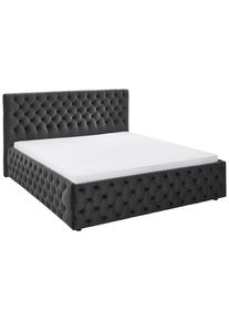 CARRYHOME Polsterbett , Grau , Textil , 180x200 cm , Schlafzimmer, Betten, Polsterbetten