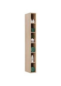 Stylife Regal , Eichefarben , Holzwerkstoff , 5 Fächer , 17.2x159.1x35.3 cm , Made in Germany , Beimöbel erhältlich, hängend , Wohnzimmer, Regale,