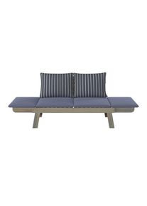 Ambia Garden Gartenbank , Grau, Mehrfarbig, Akaziefarben , Holz, Textil , Akazie , Hartholz , 190x76x67 cm , Holzmöbel, Sitzgelegenheiten Holz,