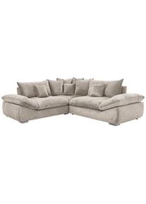 CARRYHOME Ecksofa , Hellbraun , Textil , Füllung: Schaumstoff,Schaumstoff , 247x247 cm , Stoffauswahl , Wohnzimmer, Sofas & Couches, Wohnlandschaften,