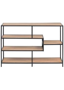 Xxxl Regal , Schwarz, Eichefarben , Holzwerkstoff , 114x78x35 cm , Wohnzimmer, Regale, Bücherregale