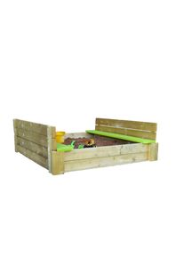 Xxxl Sandkasten , Hellgrün, Fichtefarben , Holz , Fichte, Kiefer , 117x39x117 cm , unisex , Sitzfläche , Freizeit & Co, Gartenspielzeug, Sandkästen