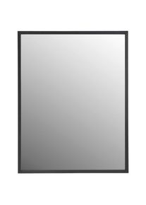 Mid.you Wandspiegel , Schwarz , Metall, Glas, Holzwerkstoff , rechteckig , 70x90x2.5 cm , Garderobe, Garderobenspiegel