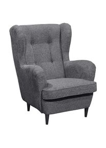 Mid.you Ohrensessel , Anthrazit , Textil, Holzwerkstoff , 78x102x98 cm , Made in EU , Wohnzimmer, Sessel, Ohrensessel