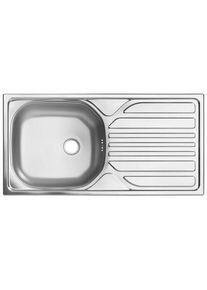 P & B Spüle , Edelstahlfarben , Metall , 86x43.5 cm , Küchen, Küchenausstattung, Küchenspülen