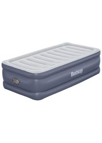 Bestway Luftbett Tritech AIR 6713G , Hellgrau, Hellblau , Kunststoff , 97x51x191 cm , RoHS, Dekra , integrierte elektrische Pumpe, beflockte