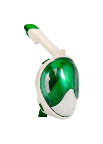 Xxxl Schnorchel-Maske 1000 S/M , Grün, Weiß , Kunststoff , unisex , Reach , wasserdicht, leicht verstellbar, Kamerahalterung, 180° Sichtfeld,