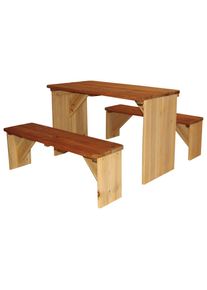 Ambia Garden Kinder-Gartentisch , Beige, Braun , Holz , Zeder , 70x45x40 cm , EN 71 , wetterbeständig , Freizeit & Co, Gartenspielzeug