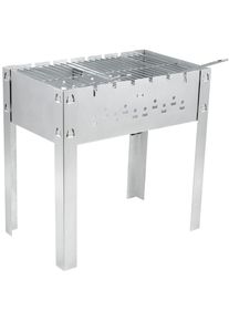 Xxxl Schaschlikgrill Magnal L , Silberfarben , Metall , 50x50x30 cm , Grills, Holzkohlegriller