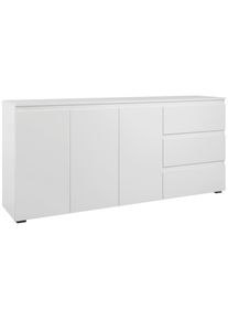 Mid.you Sideboard , Weiß , Holzwerkstoff , 2 Fächer , 3 Schubladen , 178x80x40 cm , Kleinmöbel, Kommoden, Sideboards