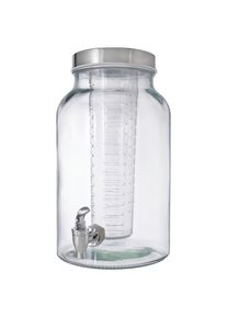Novel Getränkespender 5,6 L , Edelstahlfarben, Transparent , Metall, Kunststoff, Glas , 5,6 l , Lfgb , Zapfhahn , Geschirr, Kannen & Karaffen,