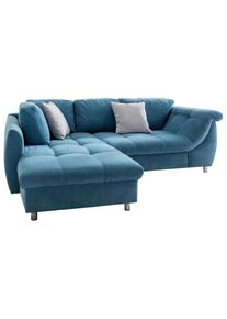 Livetastic Ecksofa , Blau , Textil , Uni , Füllung: Schaumstoff,Schaumstoff , Ottomane links, L-Form , 250x190 cm , Made in EU , Wohnzimmer, Sofas &