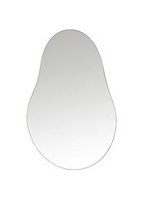 Ambia Home Wandspiegel , Silberfarben , Glas , Uni , Freiform , 32x50 cm , Garderobe, Garderobenspiegel