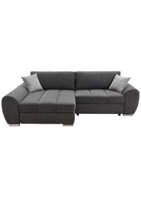 Mid.you Ecksofa , Dunkelgrau , Textil , Füllung: Schaumstoff,Schaumstoff , seitenverkehrt montierbar, L-Form , 270x175 cm , Wohnzimmer, Sofas &