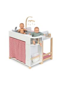 Musterkind Puppenwickelkommode , Naturfarben, Weiß, Altrosa , Holz, Textil, Holzwerkstoff , 60x87x70 cm , EN 71, CE , Spielzeug, Puppen &