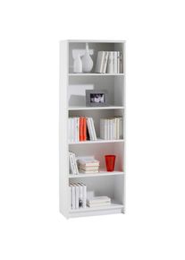 CARRYHOME Regal , Weiß , Holzwerkstoff , 4 Fächer , 60x172x28 cm , Beimöbel erhältlich, in verschiedenen Größen erhältlich , Wohnzimmer, Regale,