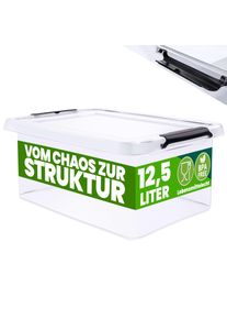 Deuba Aufbewahrungsbox Transparent 39x29x17cm 12,5L stapelbar