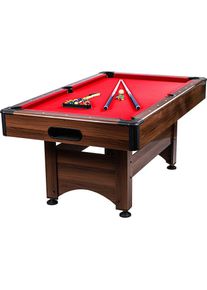 GamesPlanet® Biliárdasztal TRENDLINE Piros 6ft 184 x 108 cm
