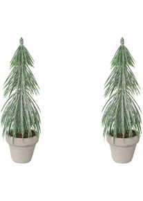 Creativ green Künstlicher Weihnachtsbaum »Weihnachtsdeko, künstlicher Christbaum, Tannenbaum«, mit Frost-Optik und im Topf