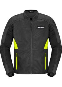 Spidi Super Net, textile jacket , color: Black/Neon-Yellow , size: M