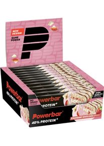 Power Bar PowerBar 40% Protein + Crisp Bar, 12 x 40 g Riegel, Strawberry White Choc