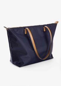 Shopper i nylon, blå, størrelse 31,5x34 cm, bonprix