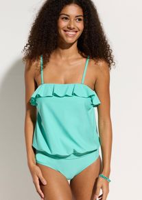 Bandeau-tankini (2-delt sett) med Multiway-stropper, grønn, størrelse 40, bonprix