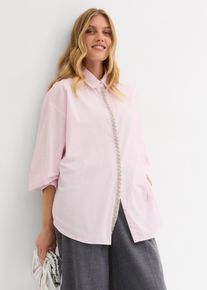 Bluse med strassapplikasjon, lilla, st&oslash;rrelse 50, bonprix