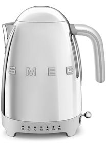 Smeg KLF04SSEU 50"s Style Wasserkocher, 2400W, 1,7 L, 7 Temperaturstufen, metallic