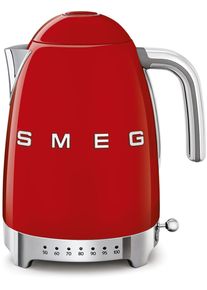 Smeg KLF04RDEU 50"s Style Wasserkocher, 2400W, 1,7 L, 7 Temperaturstufen, rot