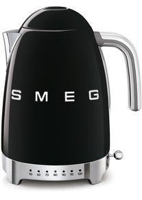 Smeg KLF04BLEU 50"s Style Wasserkocher, 2400W, 1,7 L, 7 Temperaturstufen, schwarz