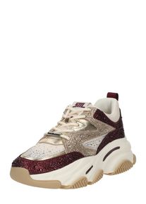 Steve Madden Dames Sneakers laag 'Privy' lichtbeige / goud / bordeaux 37