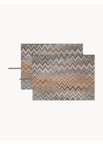 Missoni Súprava stolových prestieraní Andorra, 2 diely Béžová, Hnedá Bavlna Š 38 x D 52 cm