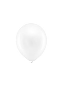 partydeco Ballons Rainbow 30cm, metallisiert, weiß (1 VPE / 100 Stk.)