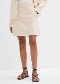 Gonna in twill, Beige, Taglia 52, bonprix