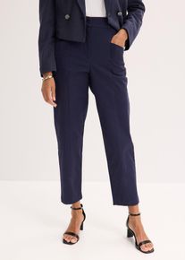 Pantaloni in satin tapered fit, Blu, Taglia 50, bonprix