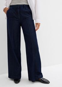 Jeans wide leg super soft vita alta, Blu, Taglia 50, bonprix