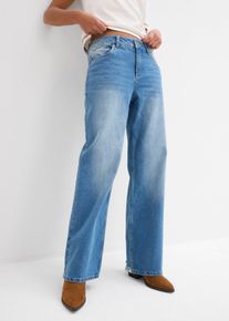 Jeans straight vita media, Blu, Taglia 54, bonprix