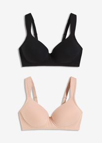 Reggiseno con coppe preformate, Nero, Taglia 75B, bonprix