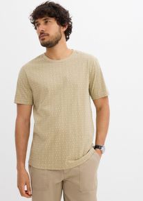 T-shirt in puro cotone biologico con fantasia, Beige, Taglia 52/54 (L), bonprix