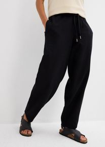 Pantaloni in felpa di puro cotone biologico, Nero, Taglia 42/44 (S), bonprix