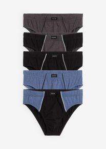 Slip con cotone (pacco da 5), Nero, Taglia 8 (XXL), bonprix