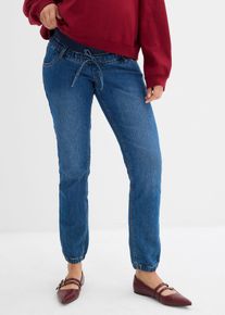 Joggers di jeans prémaman in cotone biologico, Blu, Taglia 48, bonprix