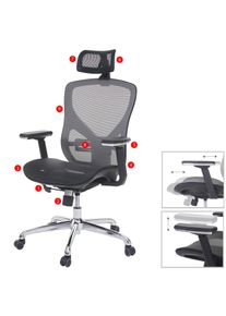 B&uuml;rostuhl HWC-A61, Schreibtischstuhl, Sliding-Funktion Stoff/Textil ISO9001 ~ schwarz/grau