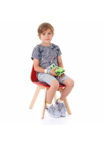 2er-Set Kinderstuhl HWC-E81, Kinderhocker Stuhl Kindermöbel Kinderzimmer, 55x38x39cm ~ Kunstleder, rot