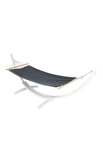 Hängematte mit Gestell HWC-J46, Hängeschaukel, bis 200kg Holzgestell MVG-zertifiziert 320cm ~ weiß, Matte grau