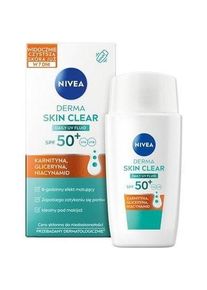Nivea, Sonnencreme, Derma Skin Clear Daily UV Fluid SPF 50+ Under Makeup 40ml (Sonnencreme Gesicht, SPF 50+, 40 ml)