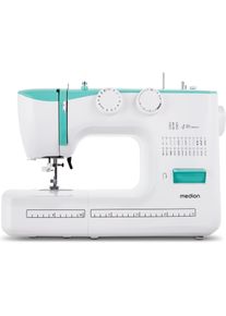 Medion LIFE Freiarm-Nähmaschine SM60 (MD10689), Nähmaschine, Weiss, Türkis